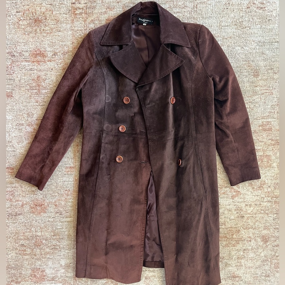 Suede Trench Coat, Vintage Euro 40
